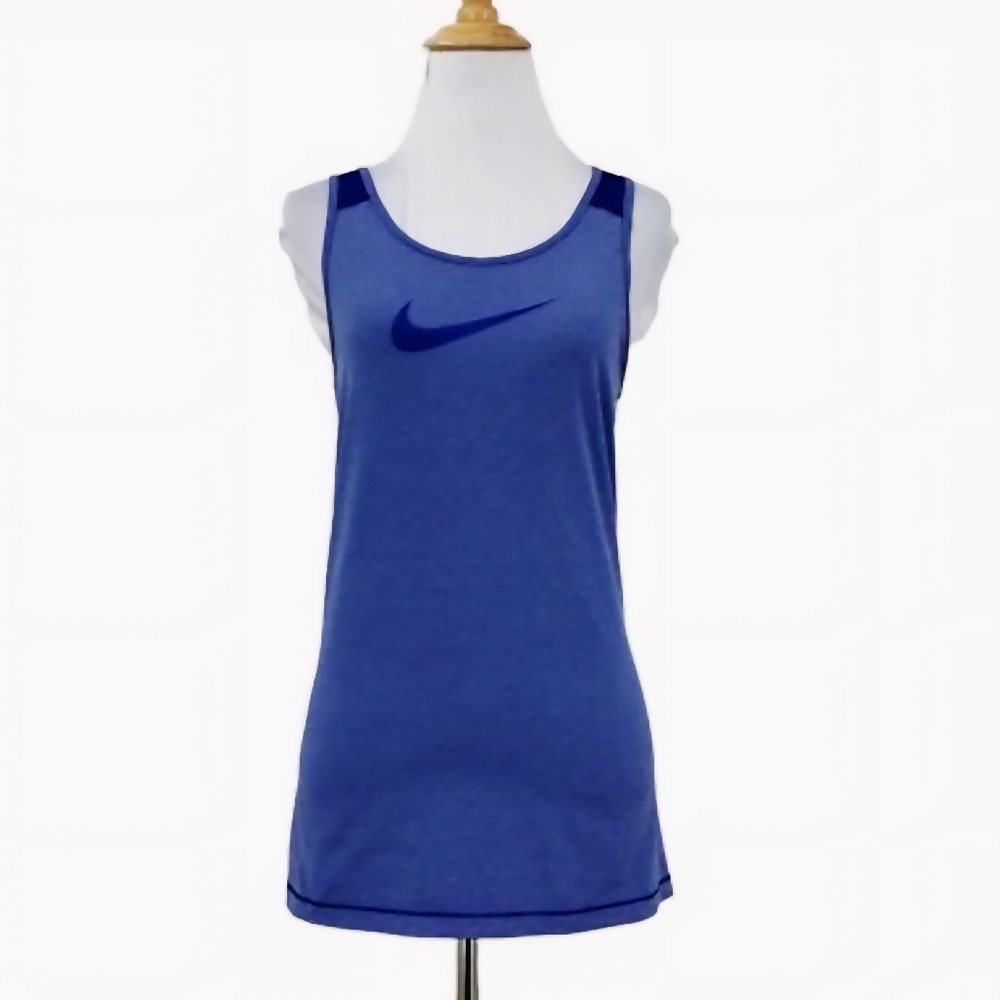 NIKE | Pro Tank Top Racerback Athletic Workout Gym Shirt | Purple/Blue | Medium - Picture 2 of 12